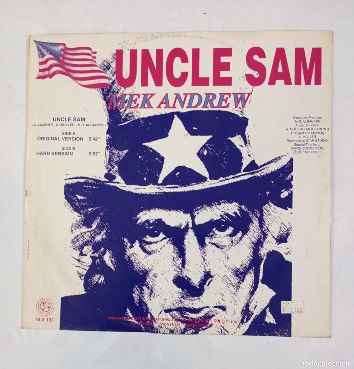 Discos de vinilo: UNCLE SAM. MEK ANDREW. MAXI-SINGLE. TDKDA86 - Foto 2