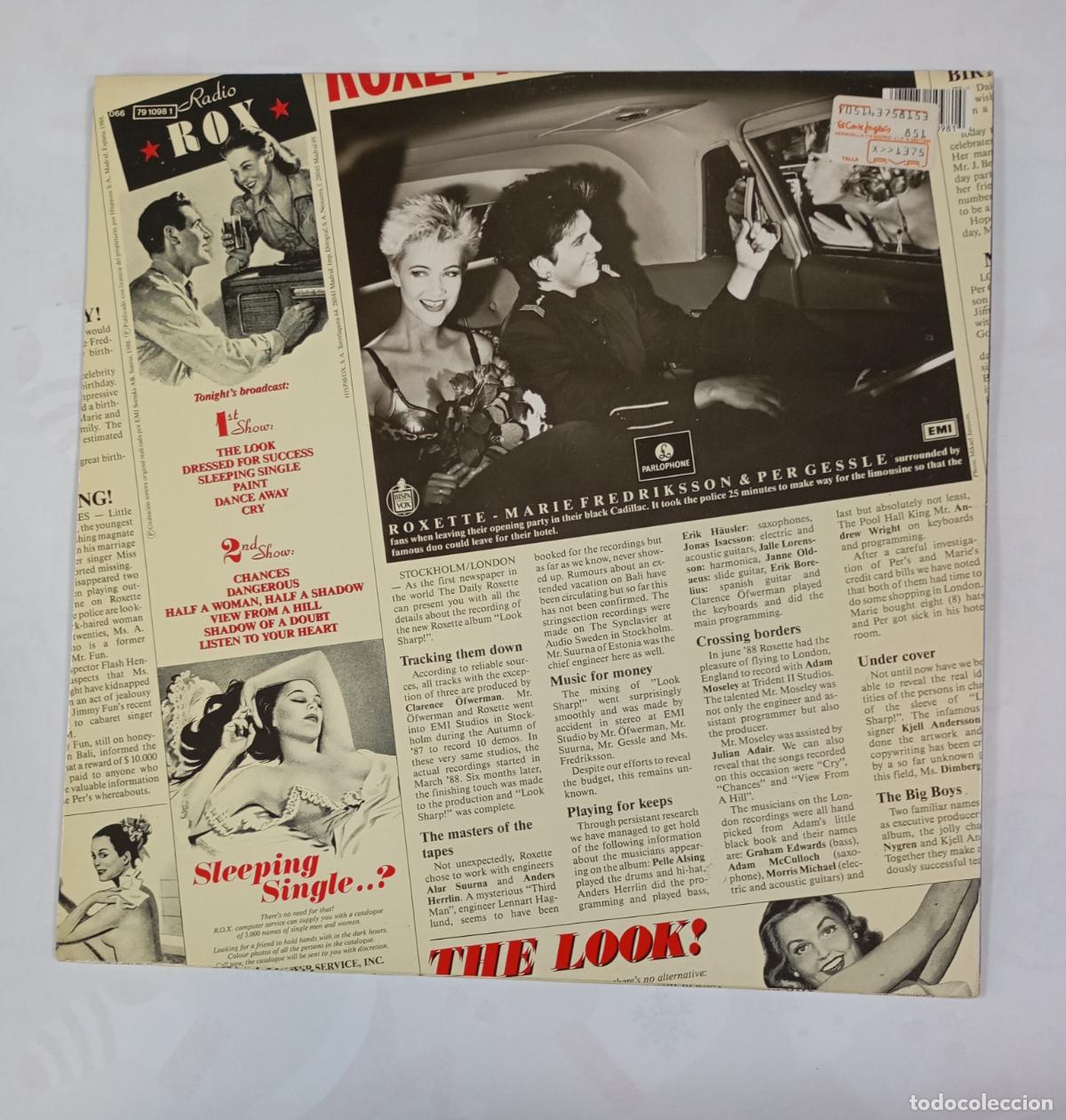 Discos de vinilo: Roxette &lrm;&ndash; Look Sharp! LP. TDKLP17 - Foto 2