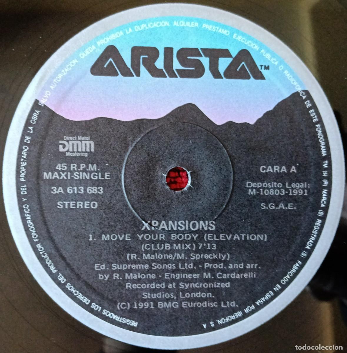 Discos de vinilo: XPANSIONS ** Move Your Body (Elevation) ** MAXI SINGLE VINILO 1991 - Foto 3