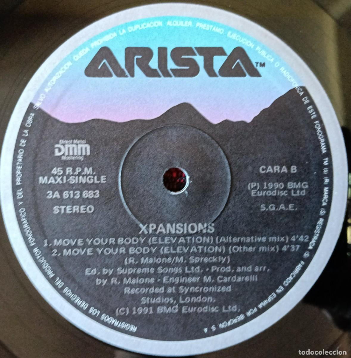Discos de vinilo: XPANSIONS ** Move Your Body (Elevation) ** MAXI SINGLE VINILO 1991 - Foto 4