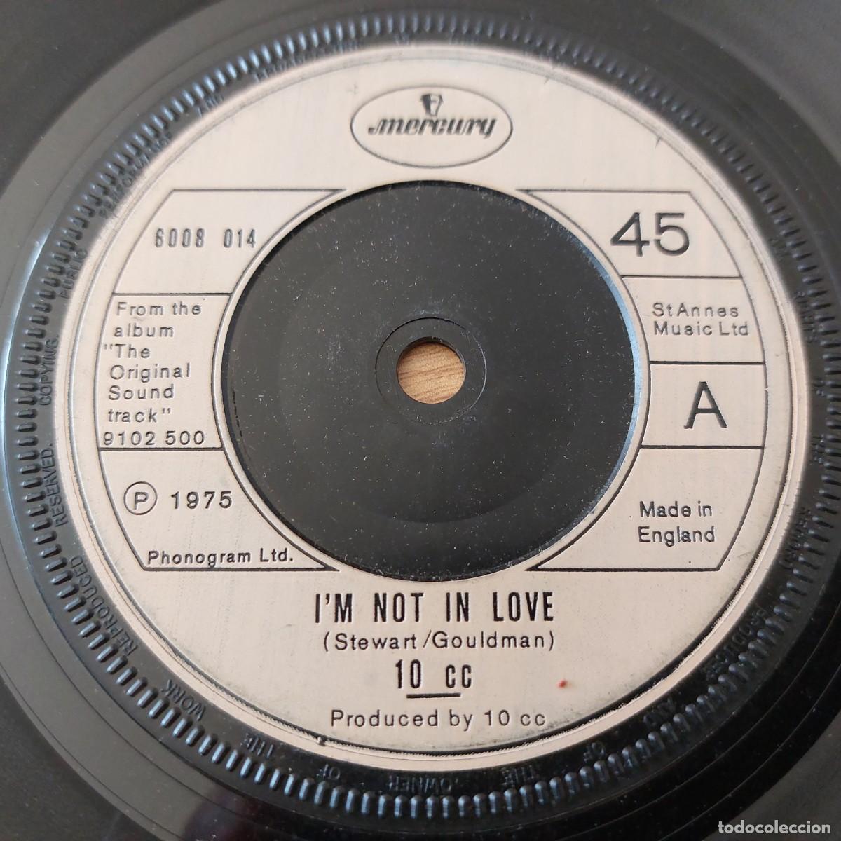 Discos de vinilo: Single - 10cc - IM NOT IN LOVE - Foto 1