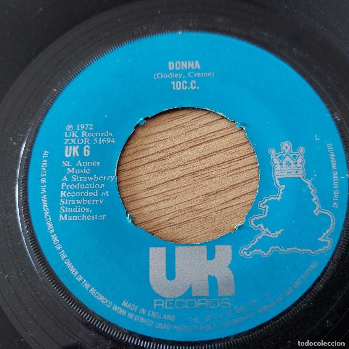 Discos de vinilo: Single - 10cc - DONNA - Foto 1