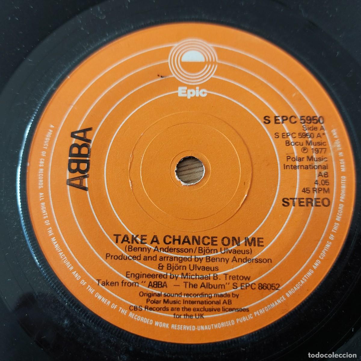 Discos de vinilo: Single - ABBA - TAKE A CHANCE ON ME - Foto 1