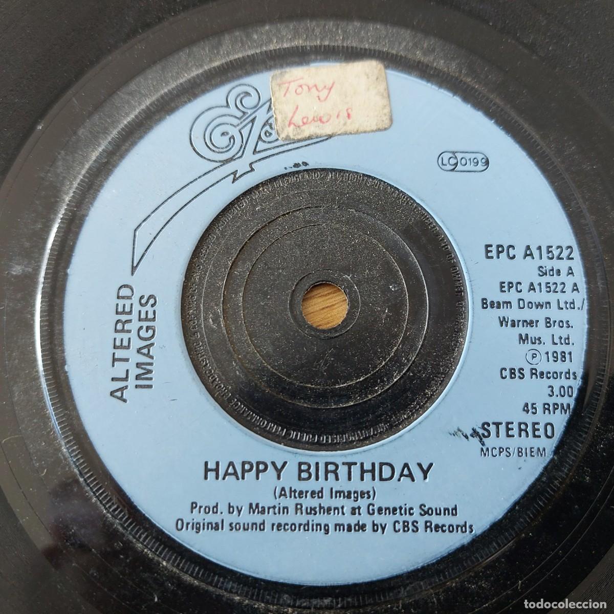 Discos de vinilo: Single - ALTERED IMAGES - HAPPY BIRTHDAY - Foto 1