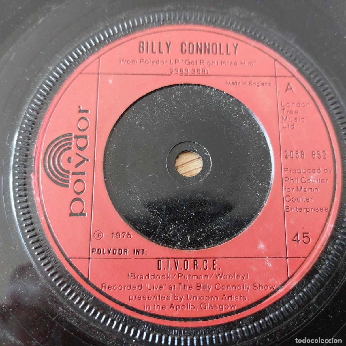 Discos de vinilo: Single - BILLY CONNOLLY - D.I.V.O.R.C.E. - Foto 1
