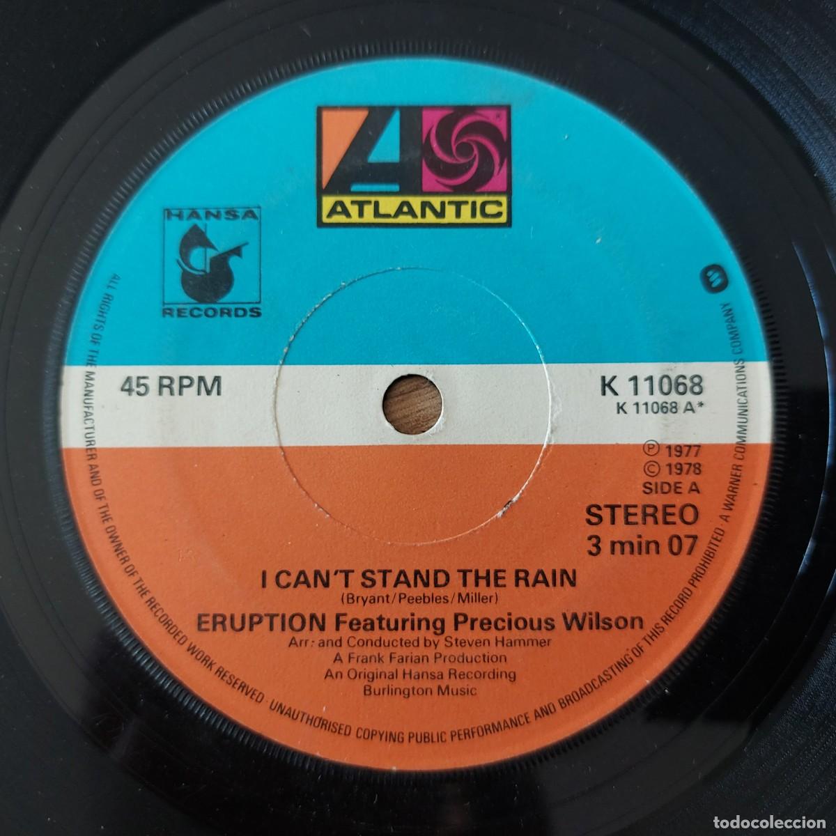 Discos de vinilo: Single - ERUPTION - I CANT STAND THE RAIN - Foto 1