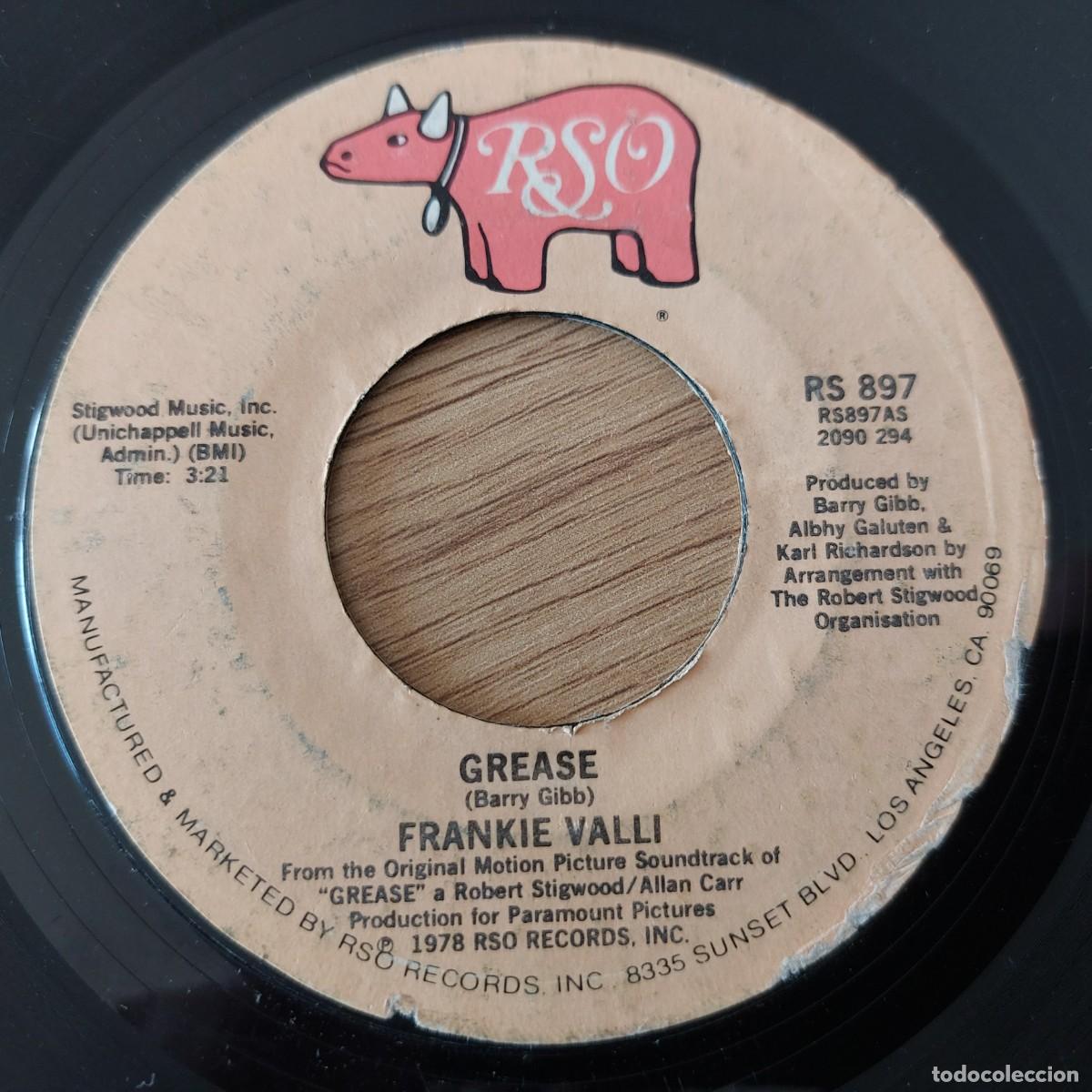 Discos de vinilo: Single - FRANKIE VALLI - GREASE - Foto 1