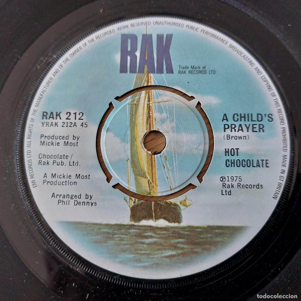 Discos de vinilo: Single - HOT CHOCOLATE - A CHILDS PRAYER - Foto 1