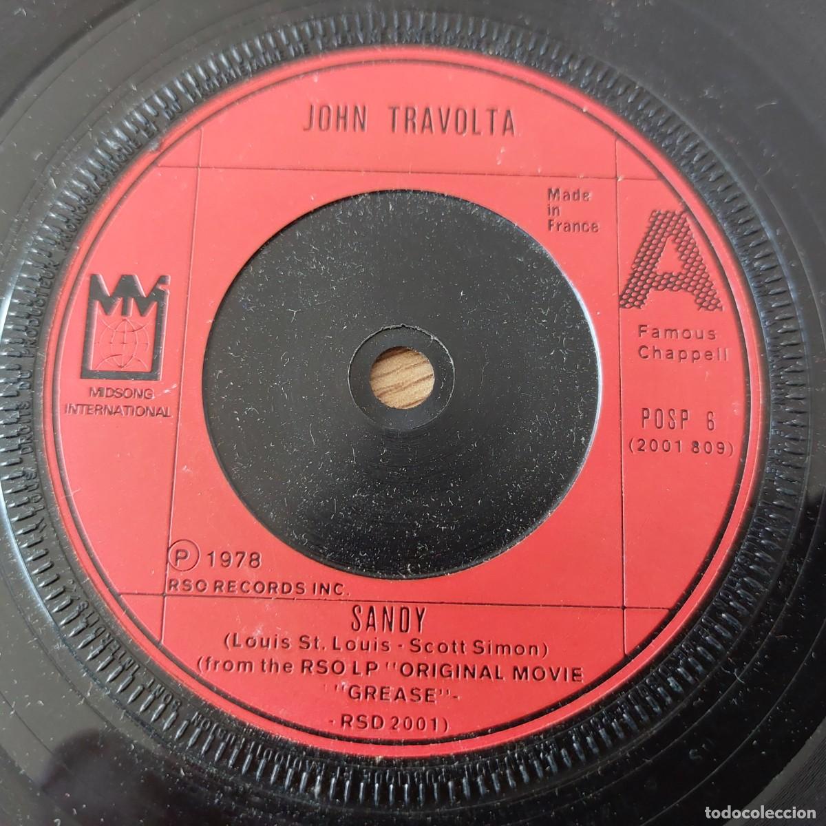 Discos de vinilo: Single - JOHN TRAVOLTA - SANDY - Foto 1