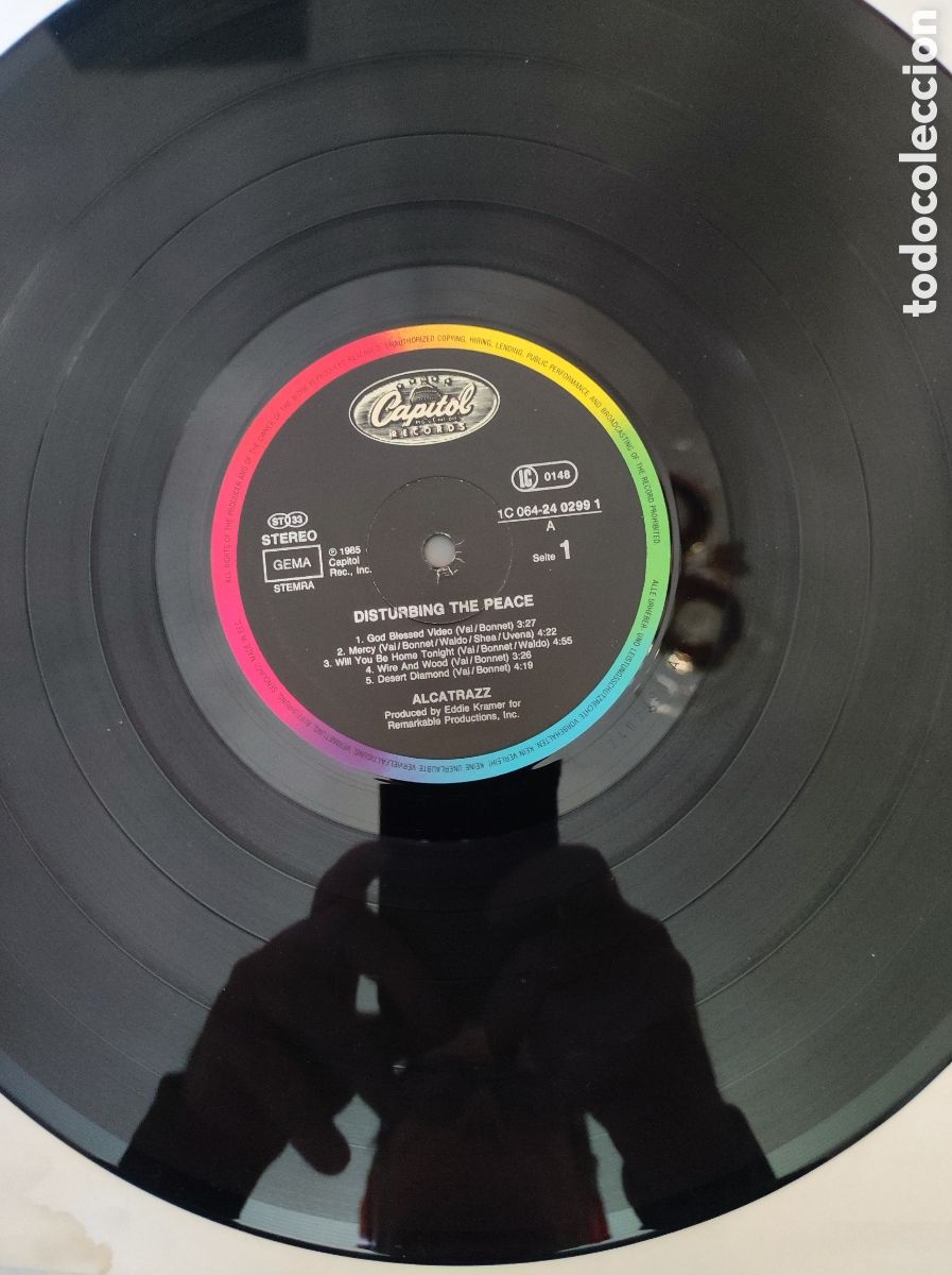 Discos de vinilo: ALCATRAZZ - DISTURBING THE PEACE - Foto 3