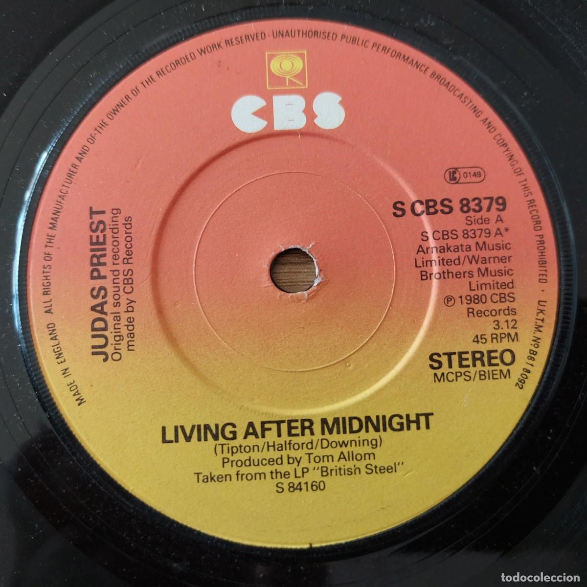 Discos de vinilo: Single - JUDAST PRIEST - LIVING AFTER MIDNIGHT - Foto 1