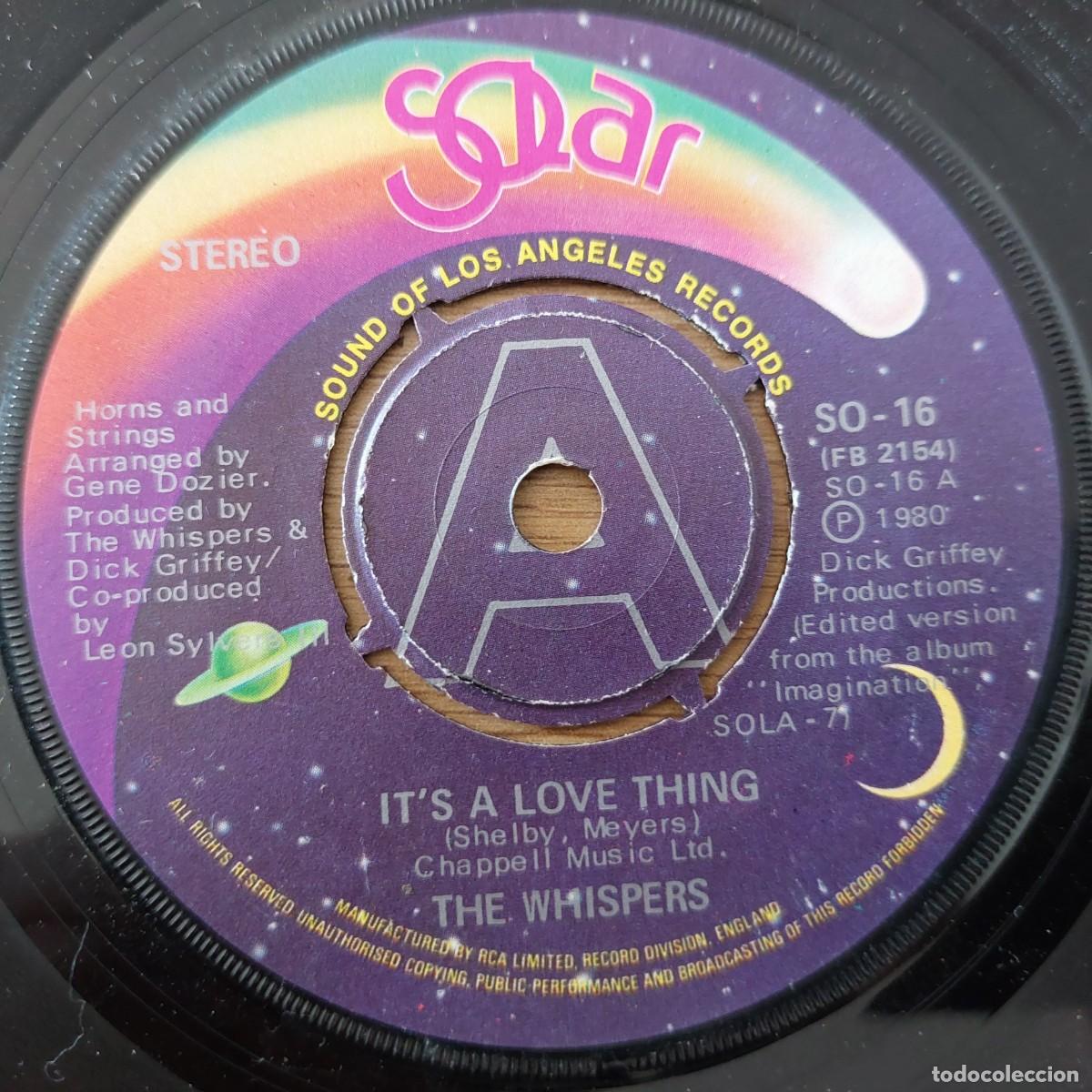 Discos de vinilo: Single - THE WHISPERS - ITS A LOVE THING - Foto 1