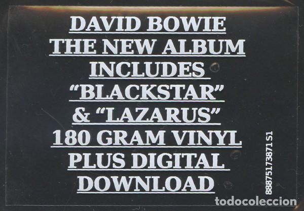 Discos de vinilo: DAVID BOWIE LP BLACKSTAR EU 2016 NUEVO - Foto 4