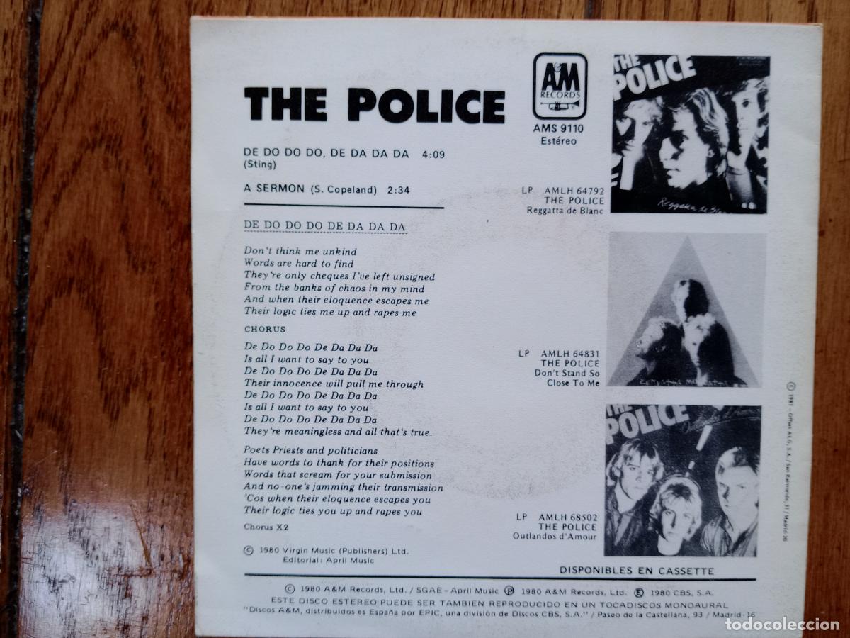 Discos de vinilo: The Police - de do do do, de da da da + a sermon - Foto 2