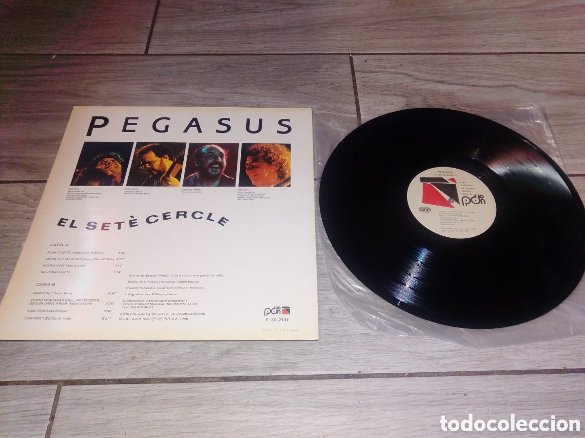 Discos de vinilo: PEGASUS - EL SETE CERCLE - SPAIN - PDI - REF E- 30.2131 - L - - Foto 2