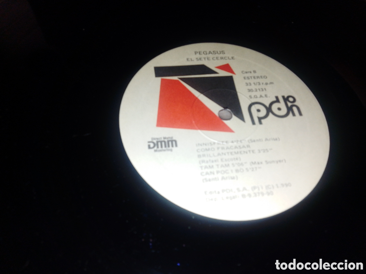 Discos de vinilo: PEGASUS - EL SETE CERCLE - SPAIN - PDI - REF E- 30.2131 - L - - Foto 3