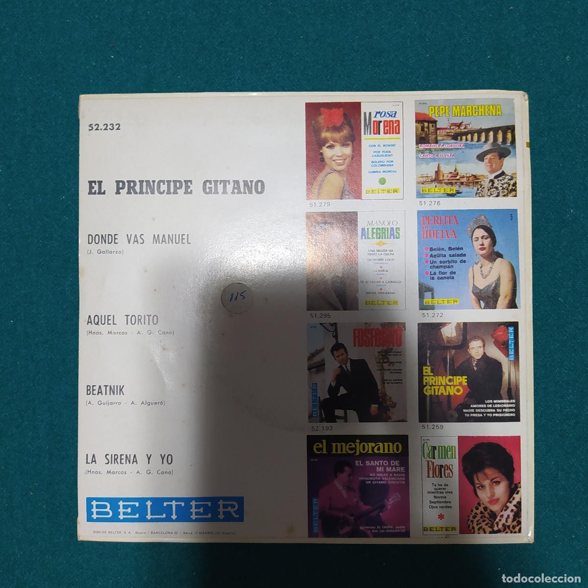 Discos de vinilo: El Pr&iacute;ncipe Gitano &ndash; D&oacute;nde Vas Manuel - Foto 2