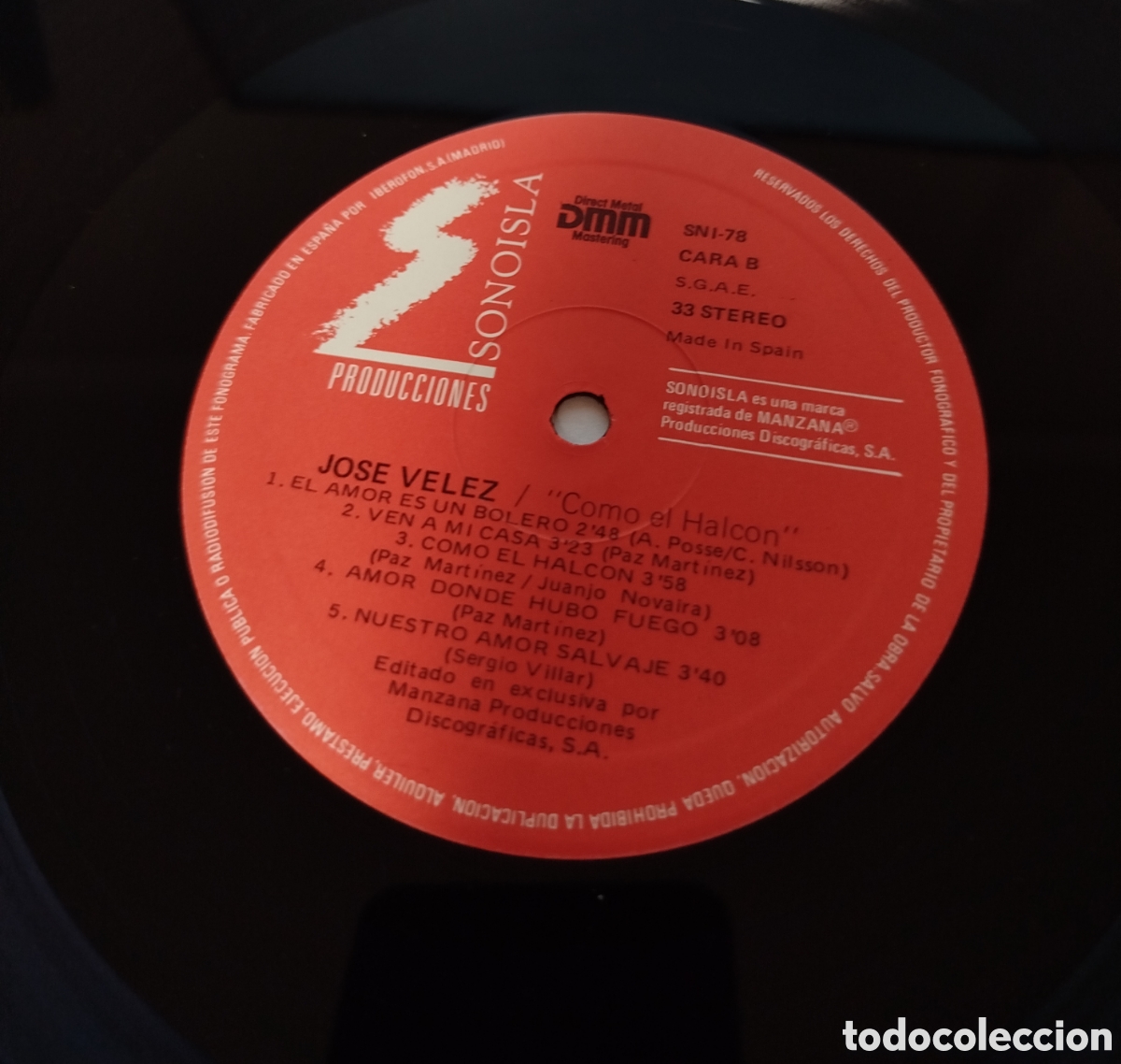 Discos de vinilo: Jos&eacute; V&eacute;lez - Como el Halc&oacute;n - Foto 4