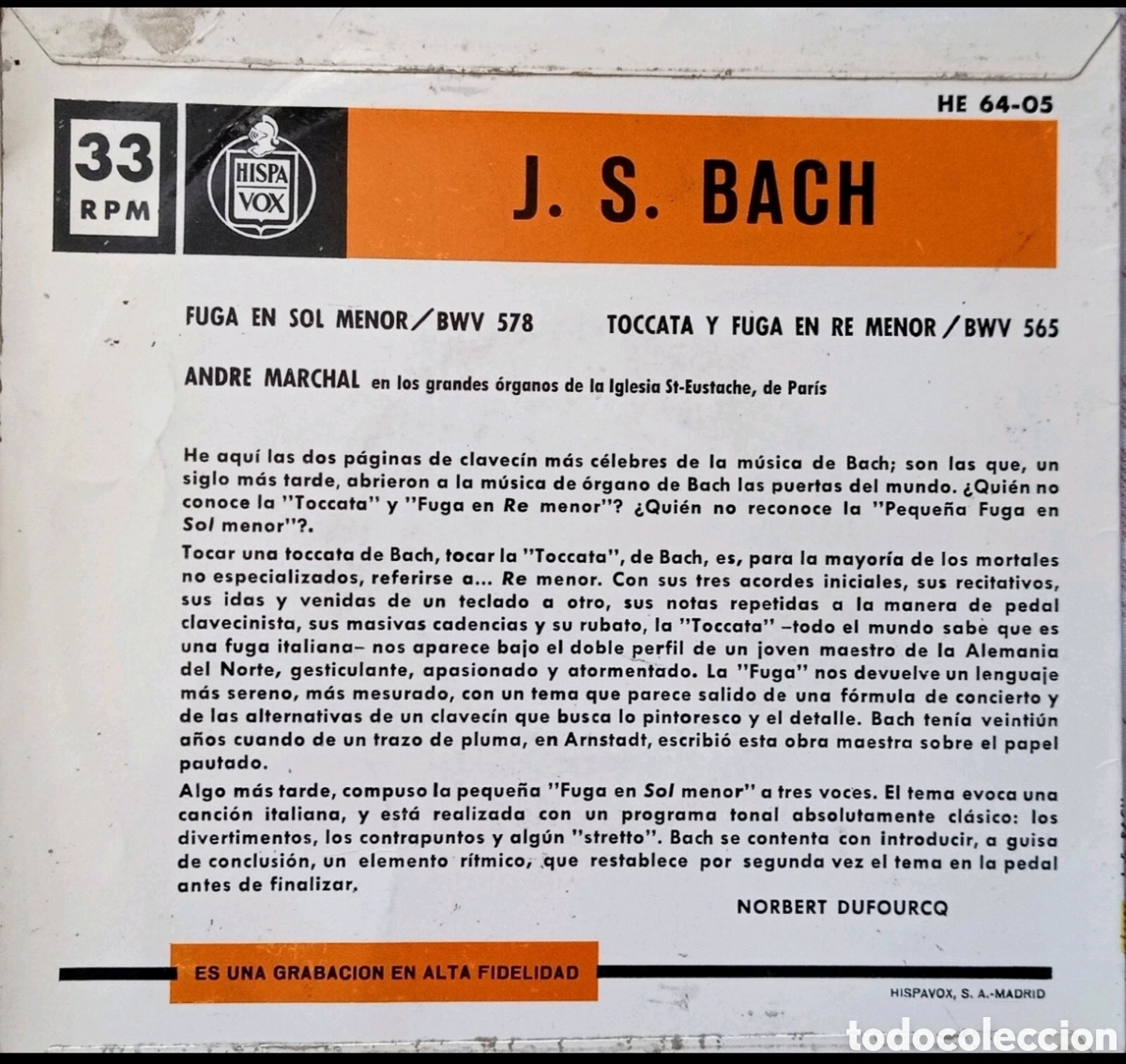Discos de vinilo: Johann Sebastian Bach - Foto 2