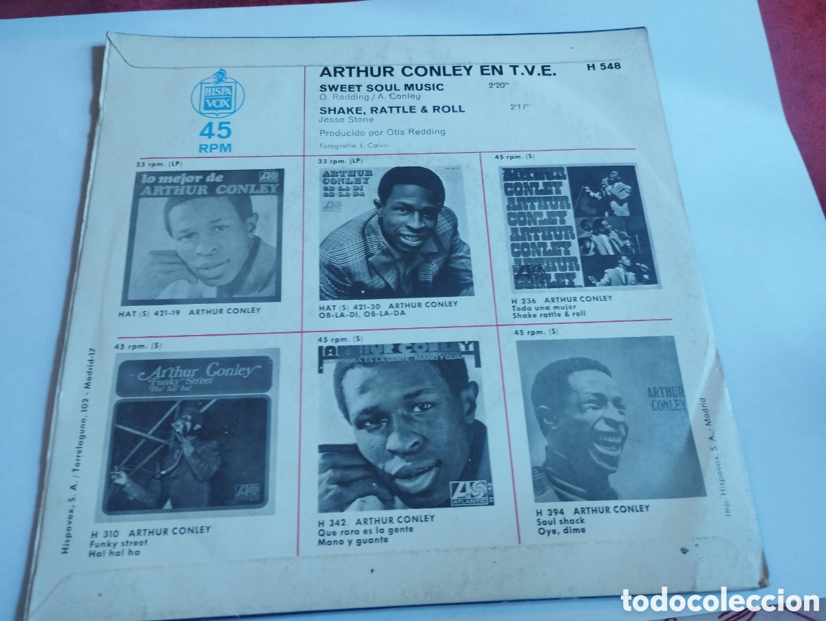 Discos de vinilo: Arthur Conley en T.V.E - Foto 2