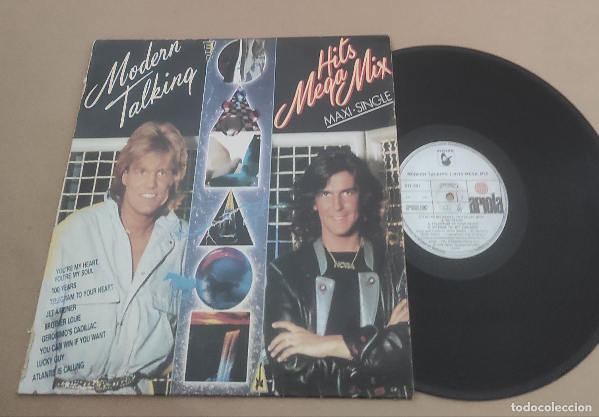 Discos de vinilo: MODERN TALKING, HITS MEGA MIX, MAXI-- 1988 ARIOLA - Foto 1