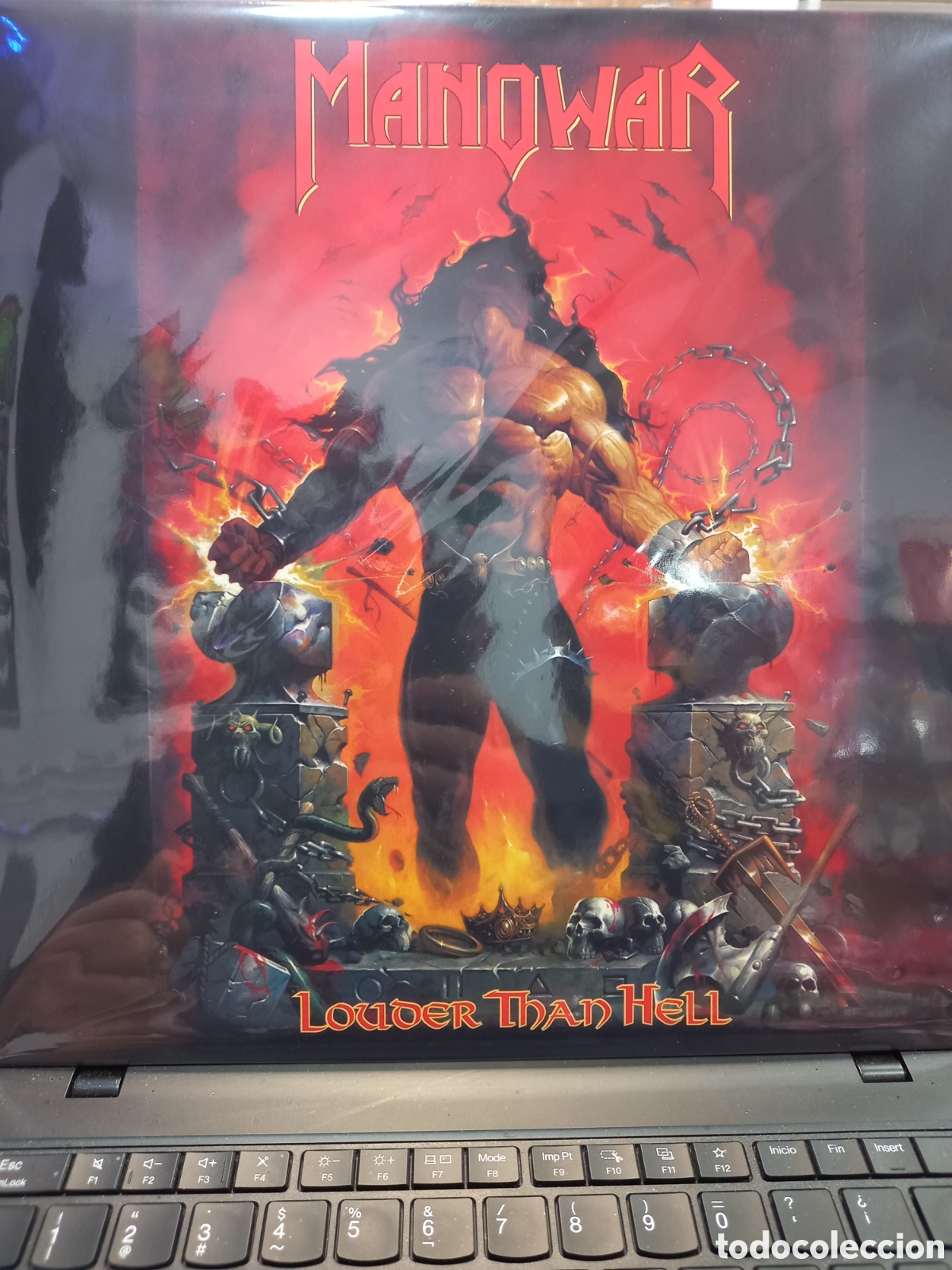 Discos de vinilo: MANOWAR - Louder Than Hell - unofficial repress - Foto 1