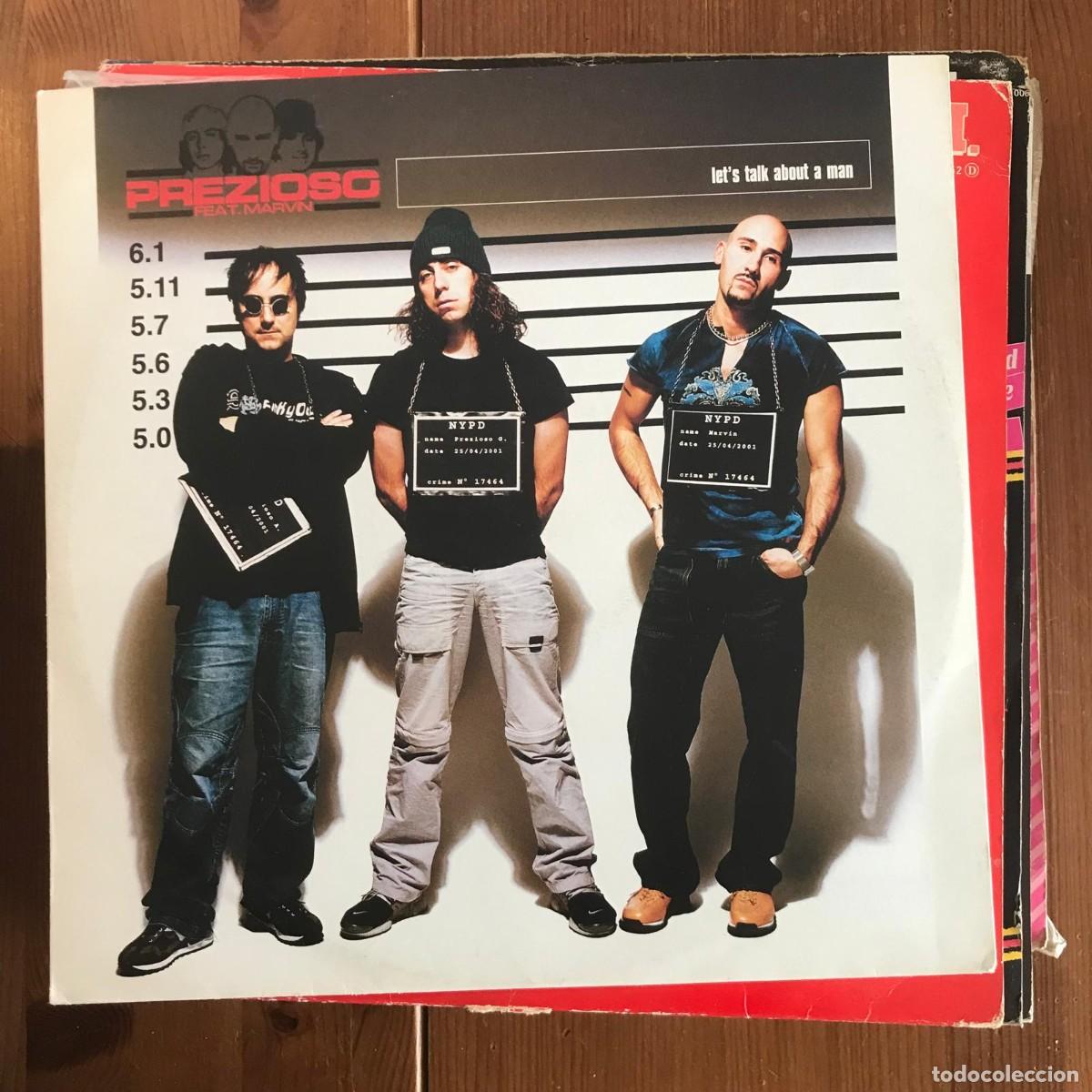 Discos de vinilo: PREZIOSO - LETS TALK ABOUT A MAN - 12&rdquo; MAXISINGLE TIME 2001 - Foto 1