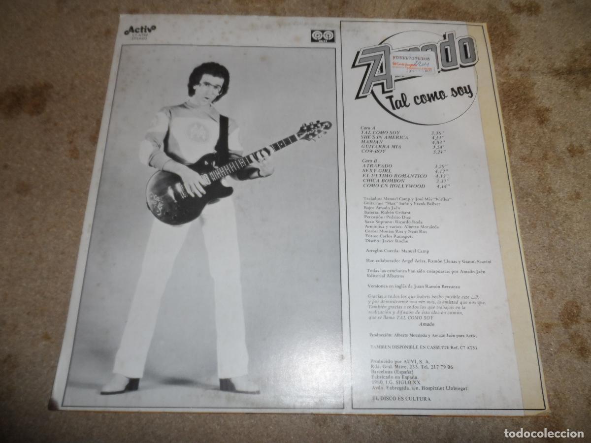 Discos de vinilo: AMADO - TAL COMO SOY (SPAIN 1980) - Foto 2