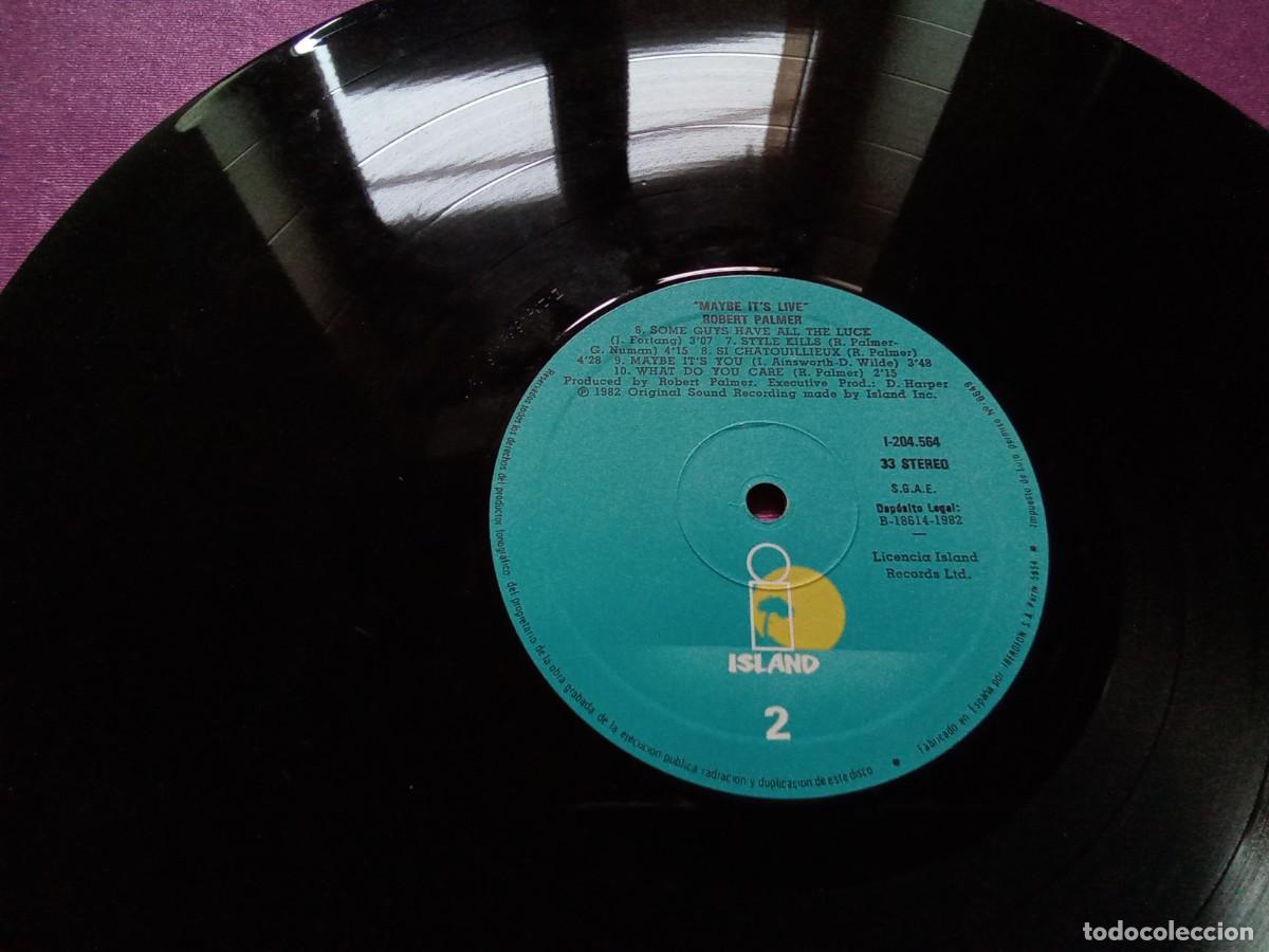 Discos de vinilo: ROBERT PALMER MAYBE ITS LIVE LP MAC 3 - Foto 3