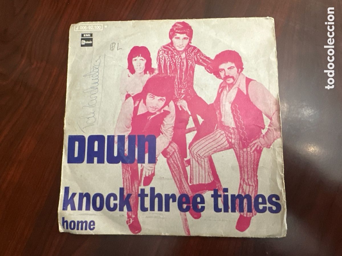 Discos de vinilo: DAWN - KNOCK THREE TIMES / HOME - SINGLE ESPA&Ntilde;OL DE 1971 - Foto 5