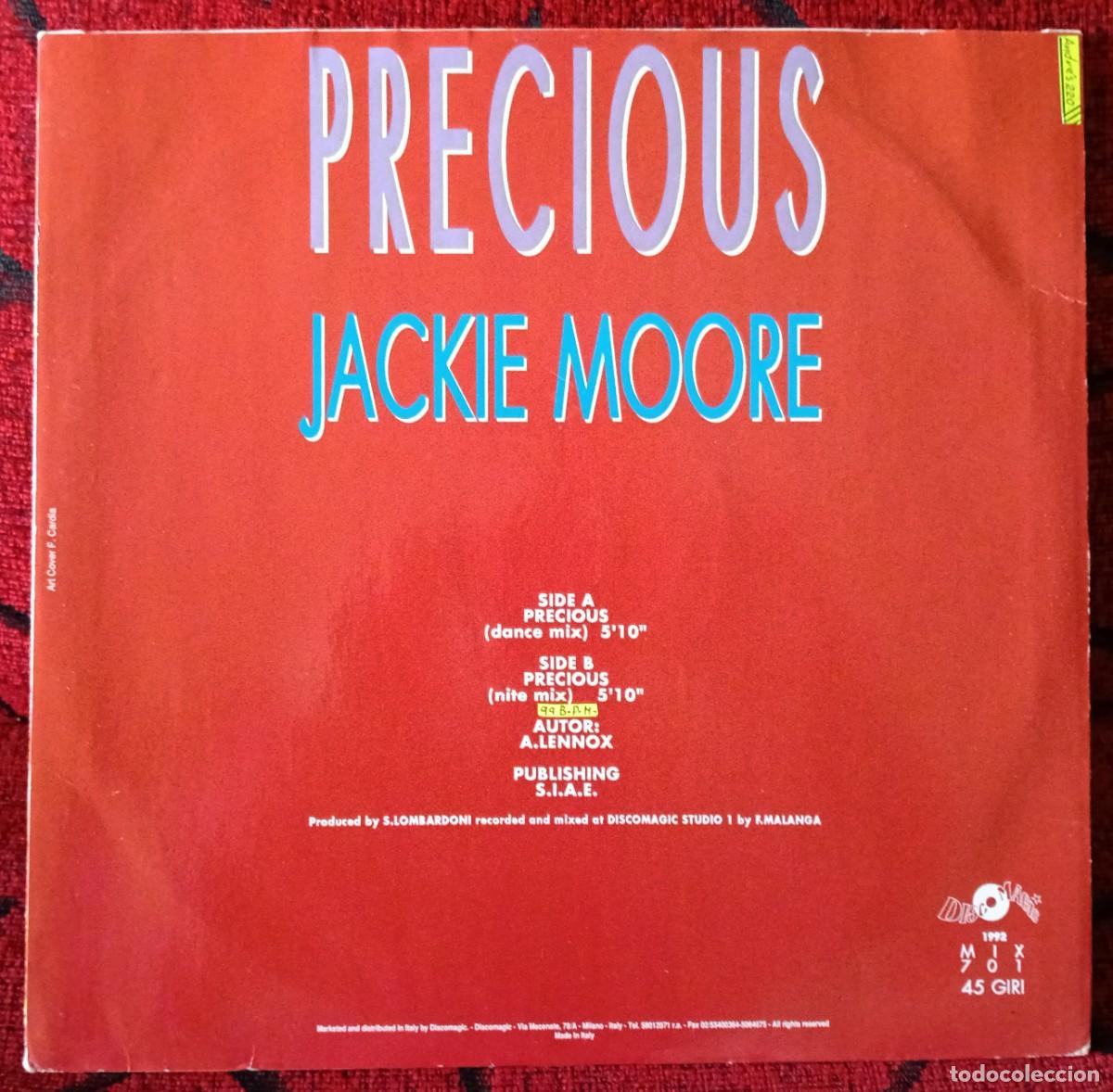 Discos de vinilo: JACKIE MOORE ** Precious ** MAXI SINGLE VINILO ITALIA 1992 - Foto 2