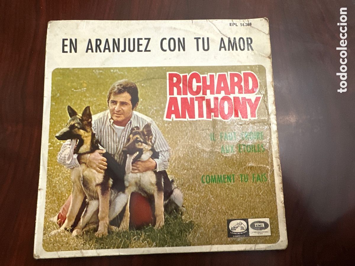 Discos de vinilo: RICHARD ANTHONY - EN ARANJUEZ CON TU AMOR + 2 - EP - Foto 5