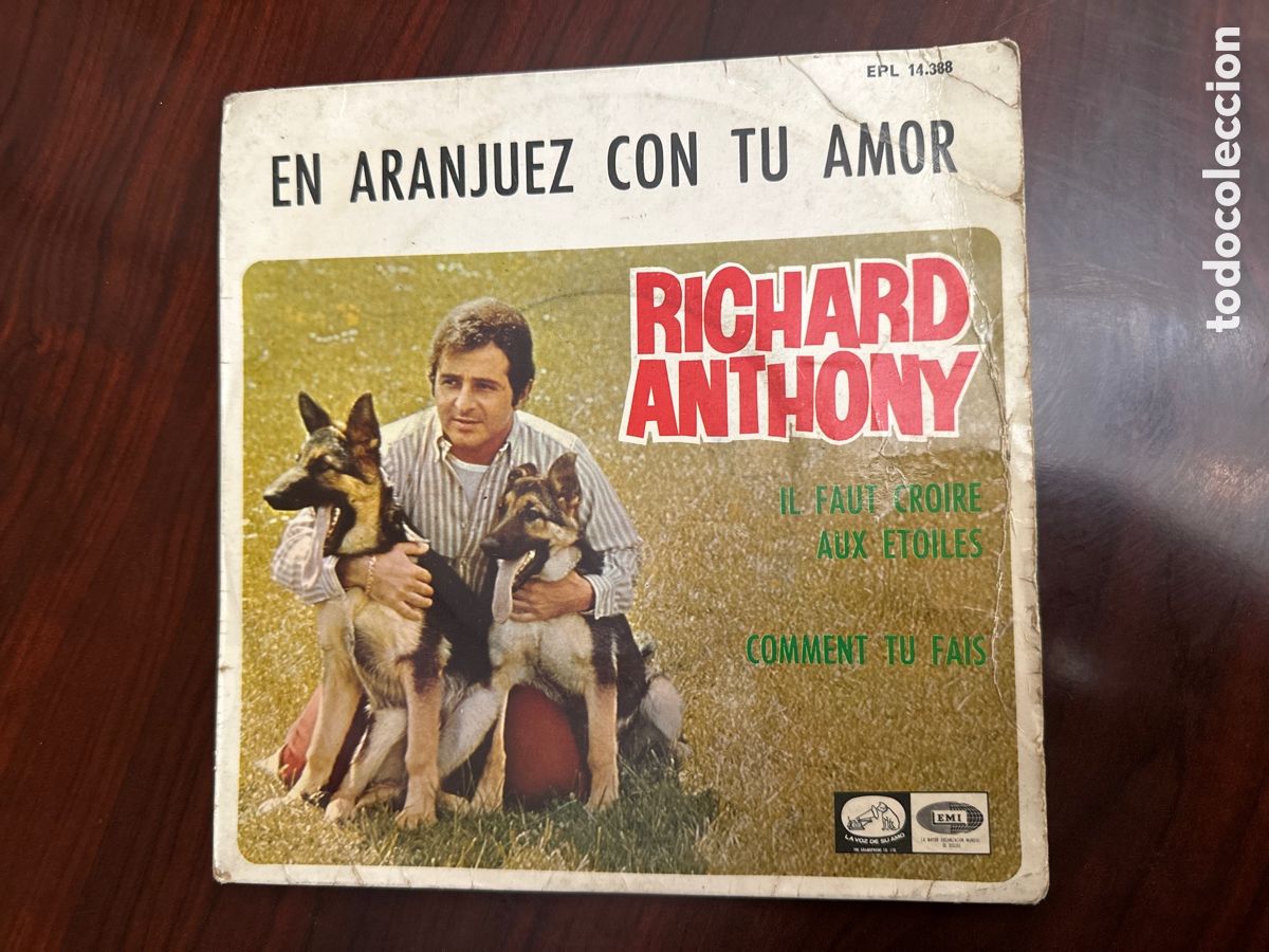 Discos de vinilo: RICHARD ANTHONY - EN ARANJUEZ CON TU AMOR + 2 - EP - Foto 1