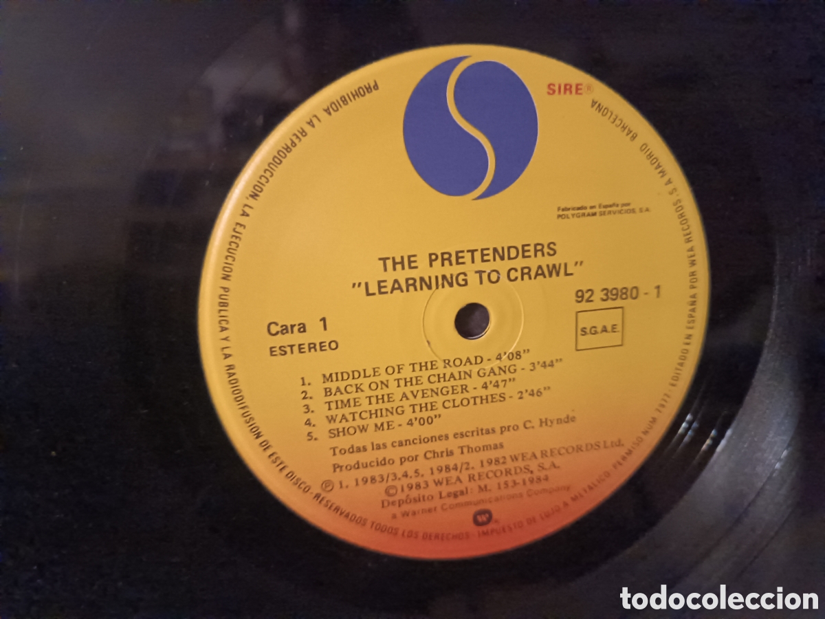 Discos de vinilo: The Pretenderse Learning To Crawl - Foto 3