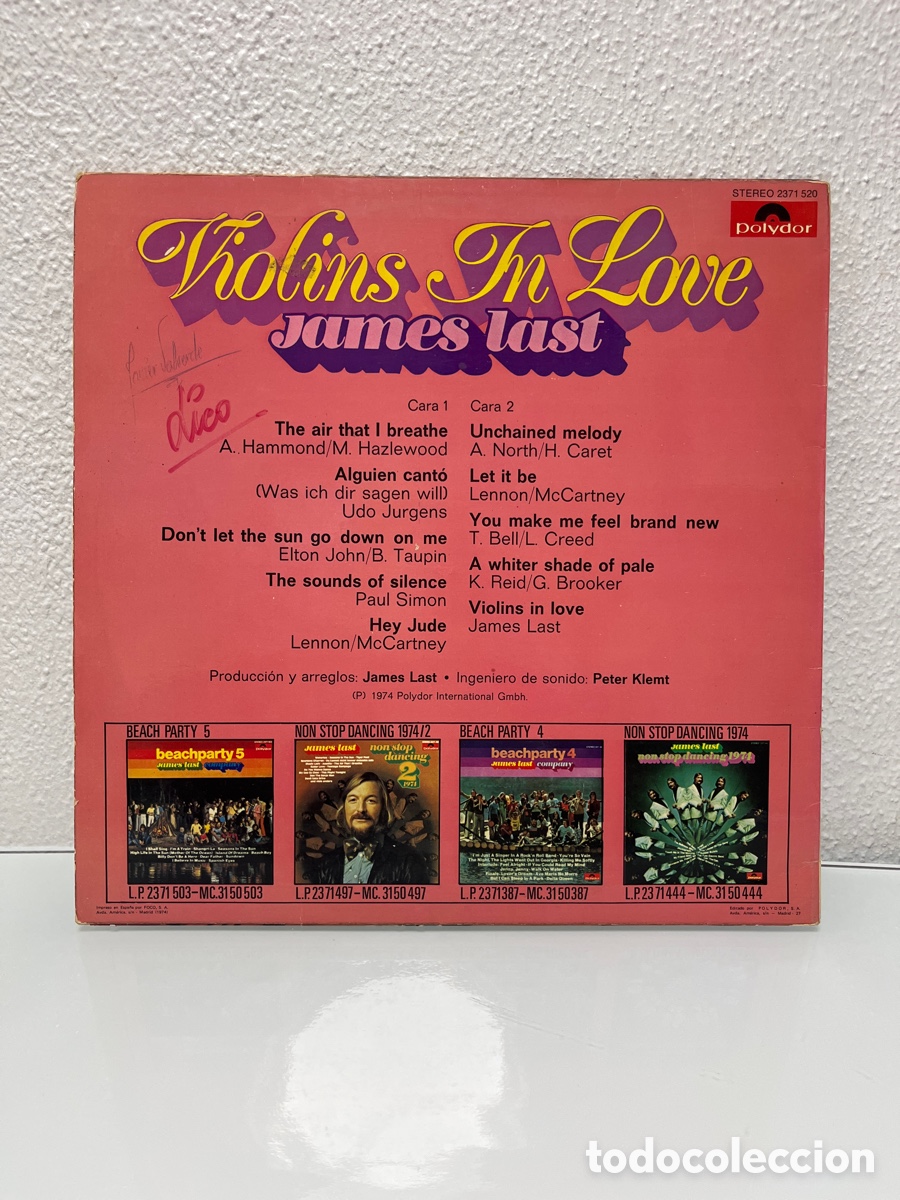 Discos de vinilo: Violines in Love James Last - Foto 2