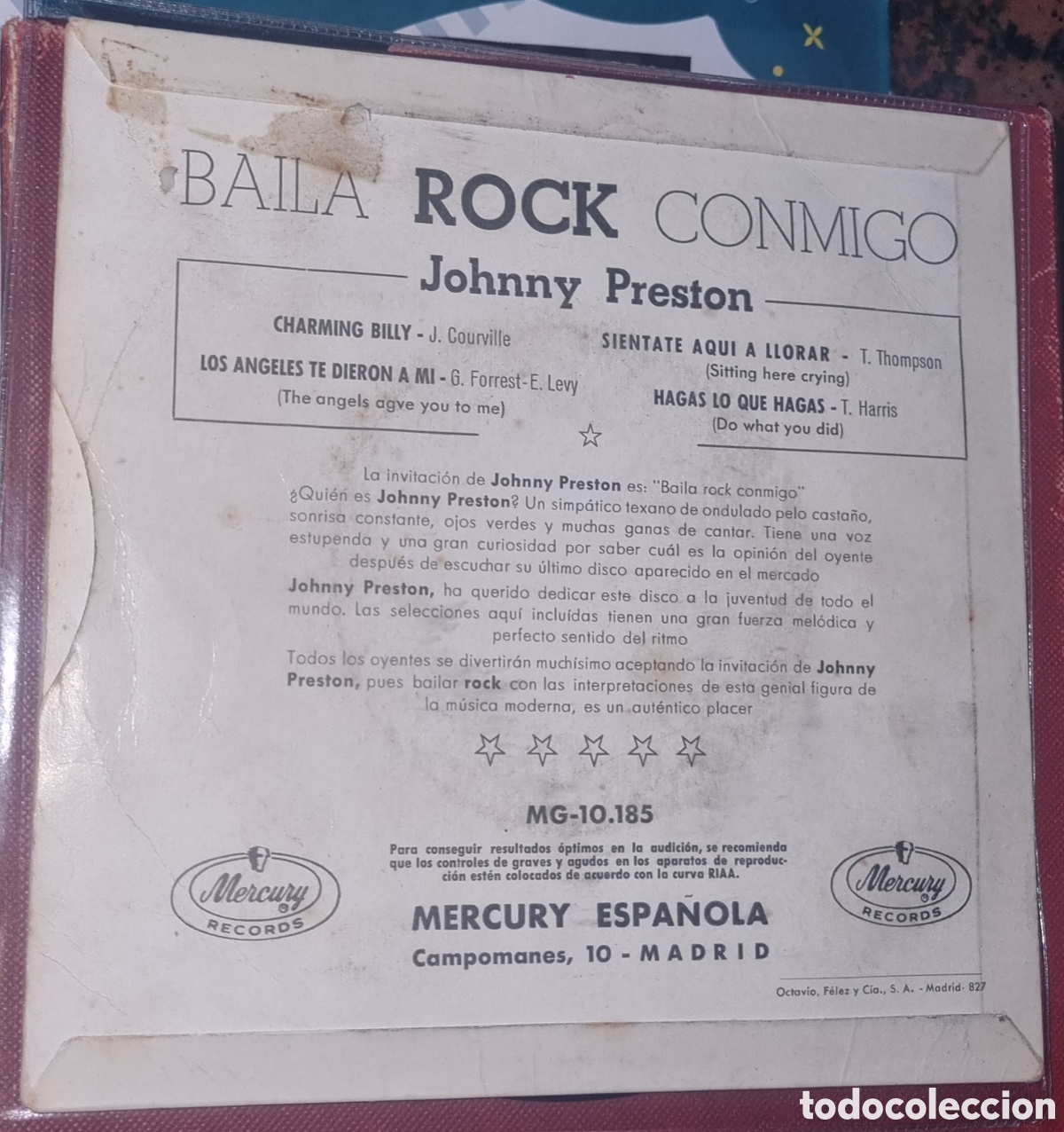 Discos de vinilo: Johnny Preston ep spain - Foto 2