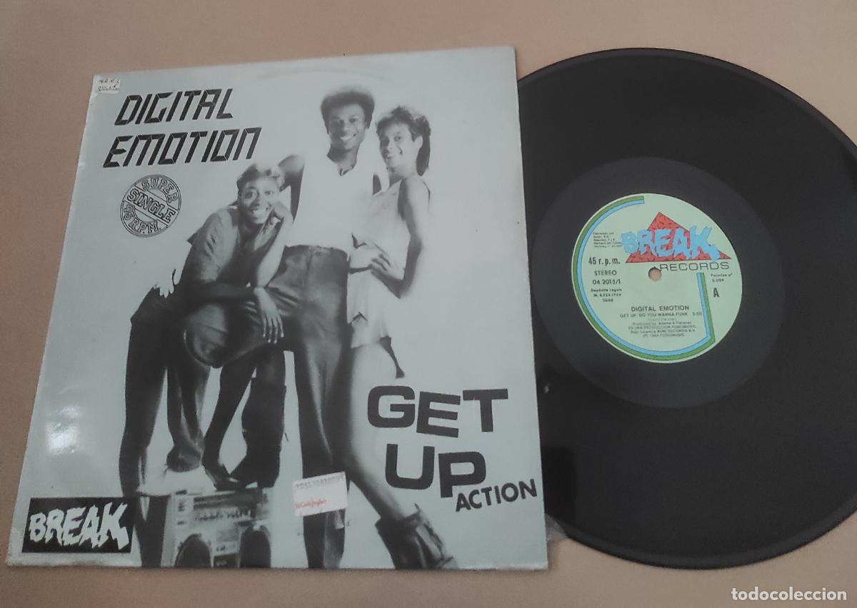 Discos de vinilo: DIGITAL EMOTION-GET UP ACTION-MAXI-ESPA&Ntilde;A- - Foto 1