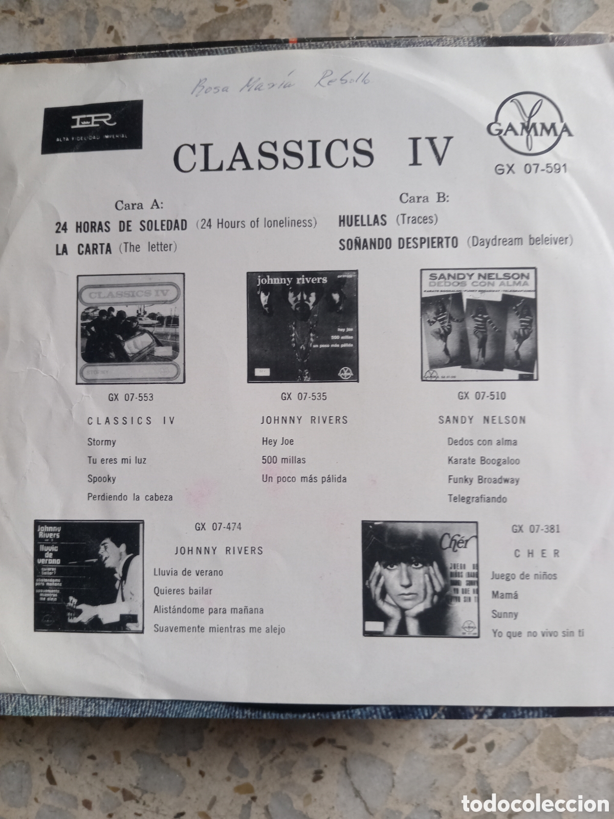 Discos de vinilo: EP CLASSICS IV 24 HORAS DE SOLEDAD EDICION MEXICO - Foto 2
