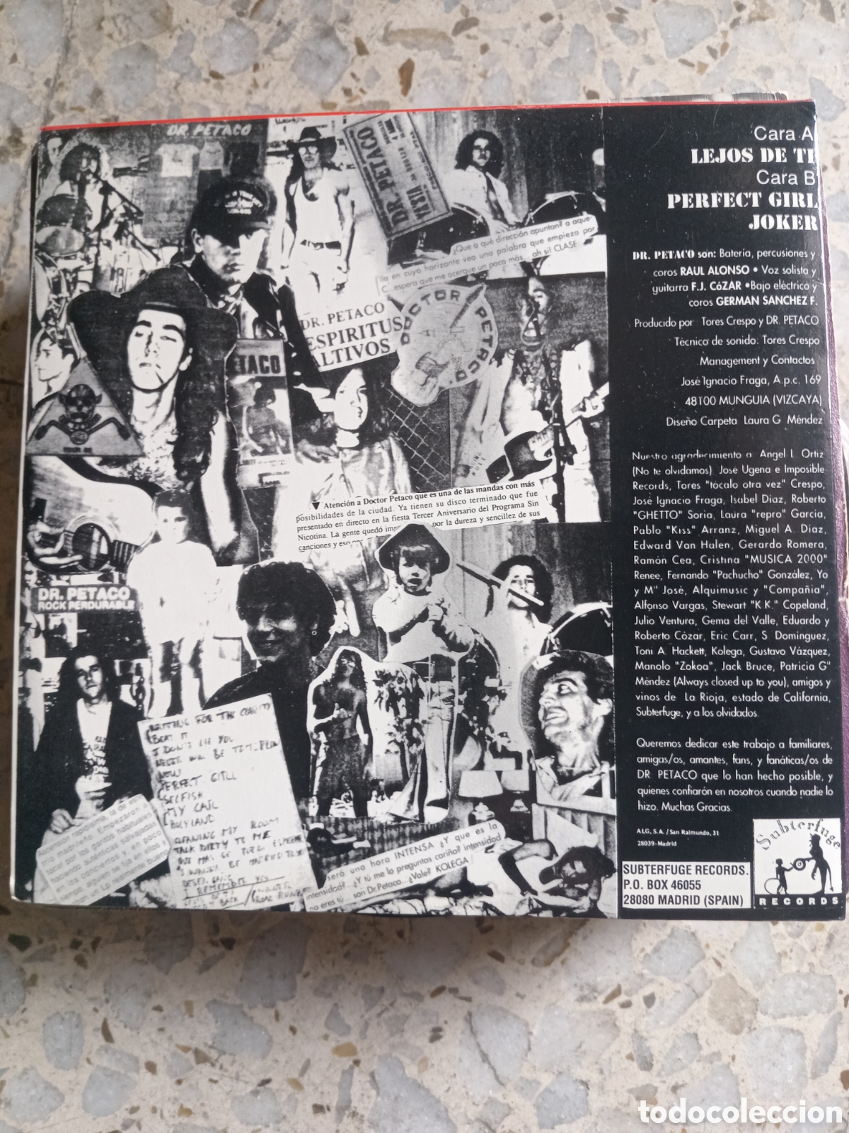 Discos de vinilo: SGL DR PETACO LEJOS DE TI 1992 - Foto 2