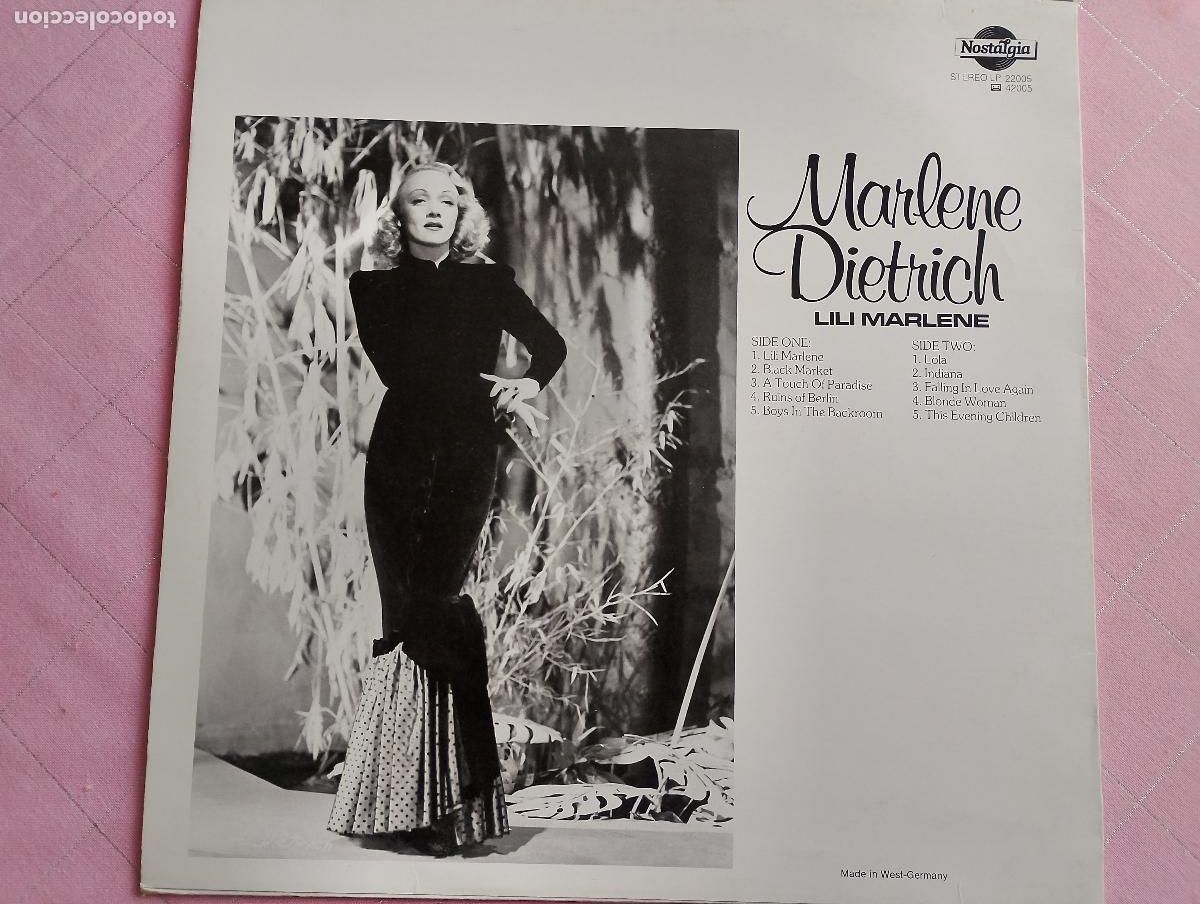 Discos de vinilo: Marlene Dietrich &lrm;&ndash; Lili Marlene 1984 - Foto 3