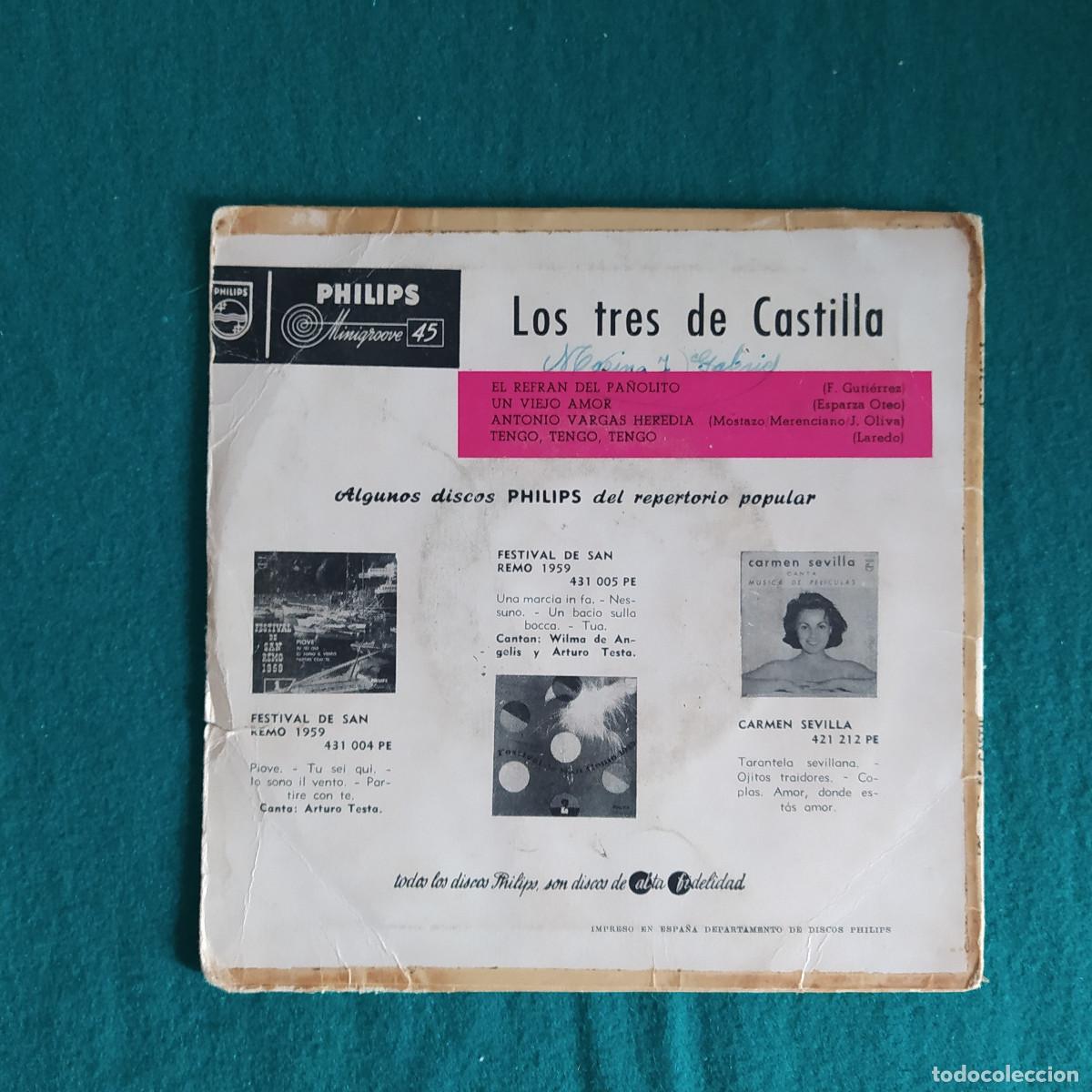 Discos de vinilo: Los 3 De Castilla &ndash; El Refran Del Pa&ntilde;olito - Foto 2
