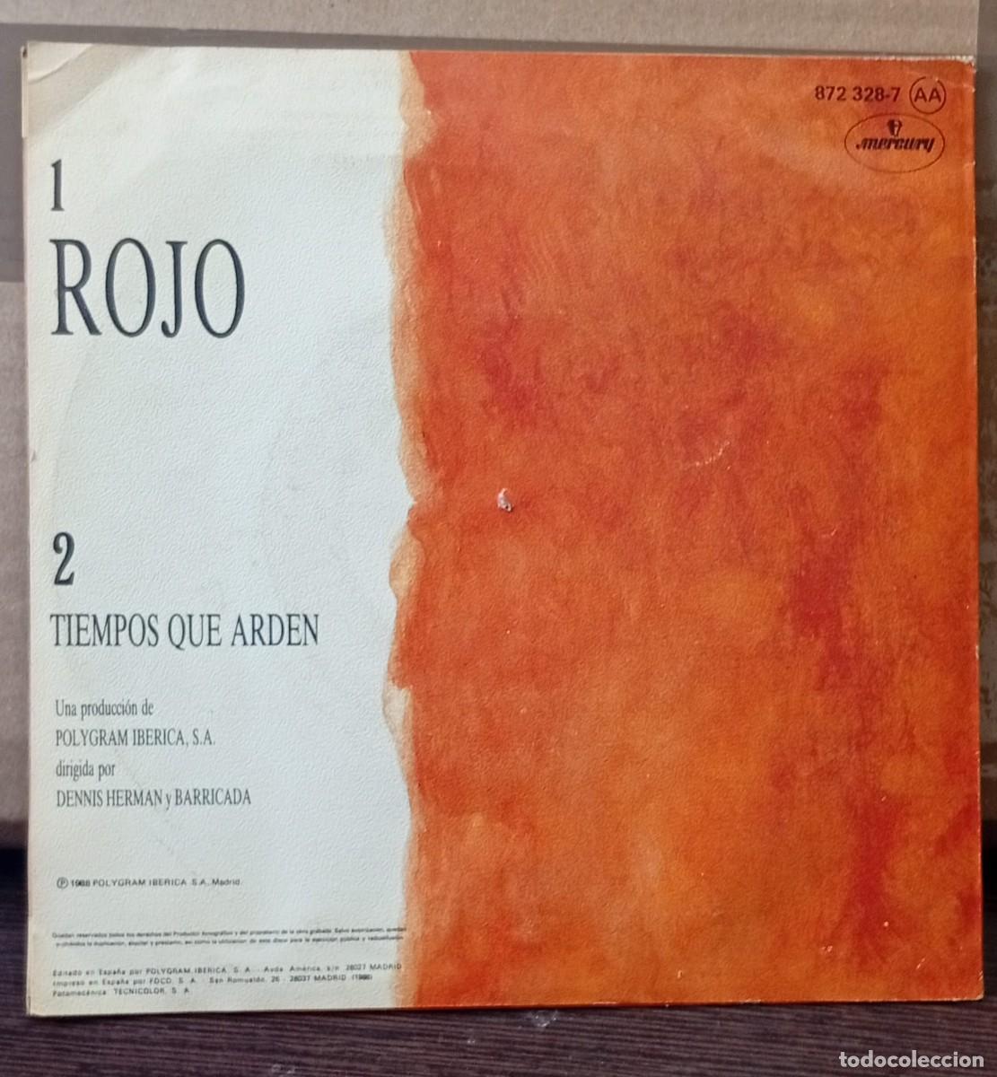 Discos de vinilo: BARRICADA - SINGLE ROJO - - Foto 2