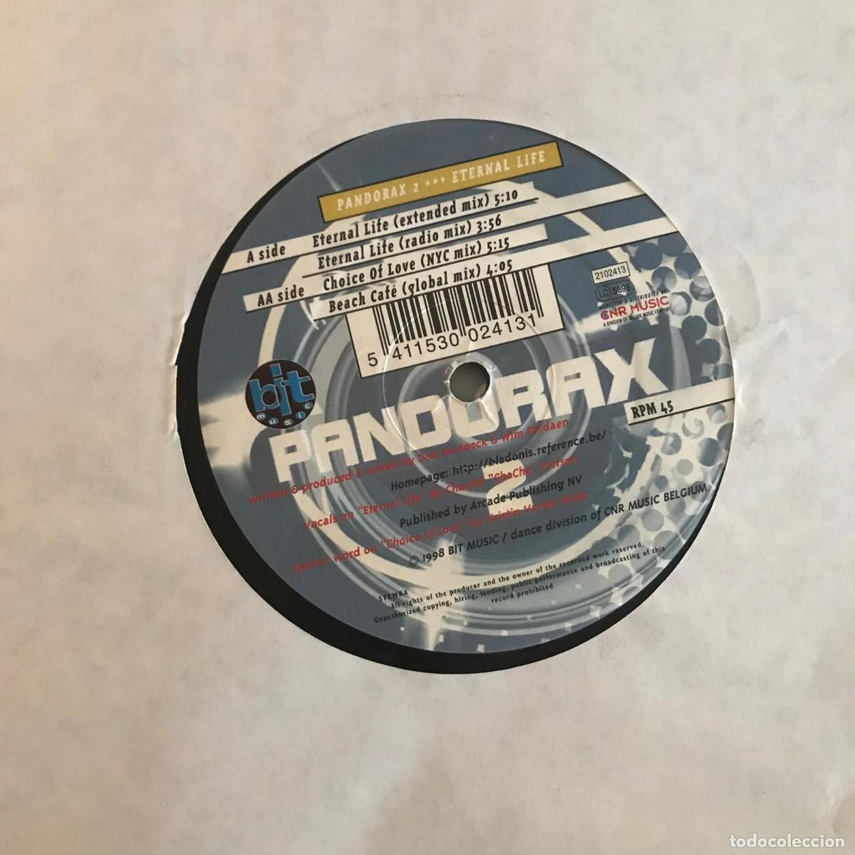 Discos de vinilo: PANDORAX 2 - ETERNAL LIFE - 12&rdquo; MAXISINGLE BIT 1998 - Foto 1