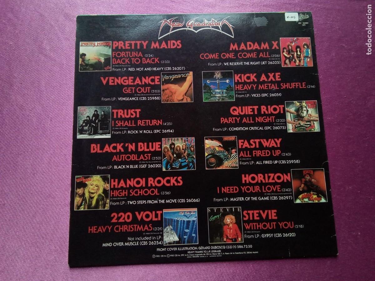 Discos de vinilo: NEW GLADIATORS 1985 LP MAC 3 - Foto 2