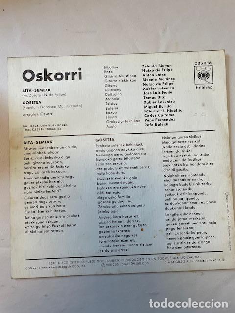 Discos de vinilo: OSKORRI - AITA SEMEAK ETC - Foto 2