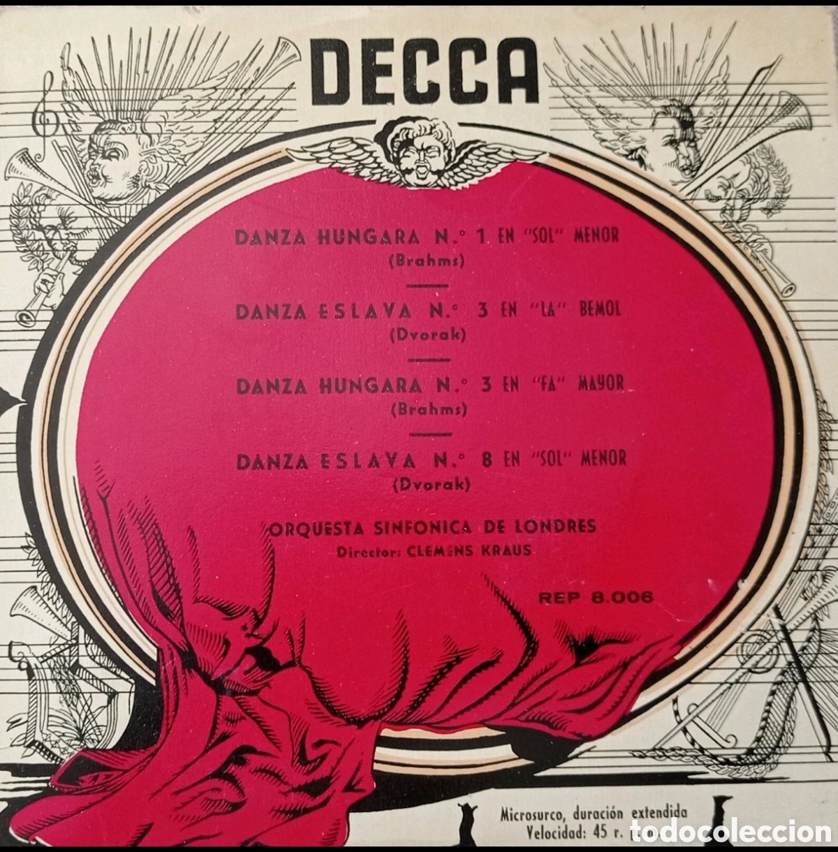 Discos de vinilo: Disco Decca (Danza H&uacute;ngara, Eslava) - Foto 1