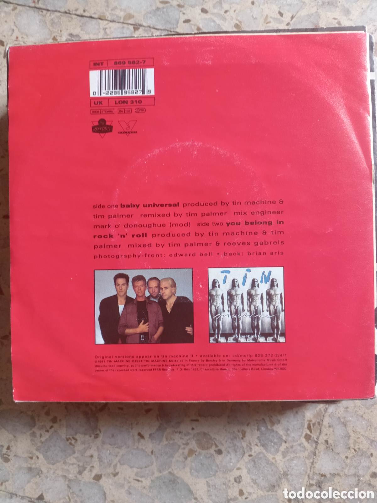 Discos de vinilo: SGL TIM MACHINE BABY UNIVERSAL 1991 - Foto 2
