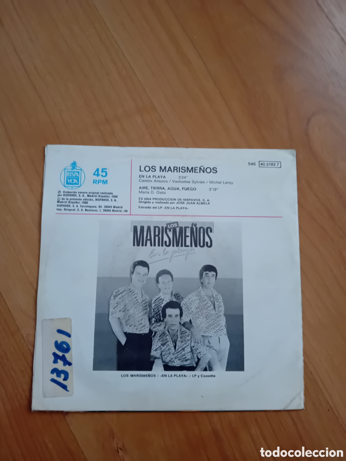 Discos de vinilo: LOS MARISME&Ntilde;OS. EN LA PLAYA - Foto 2