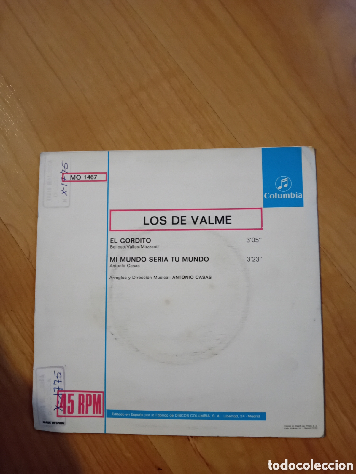 Discos de vinilo: LOS DE VALME. EL GORDITO - Foto 2