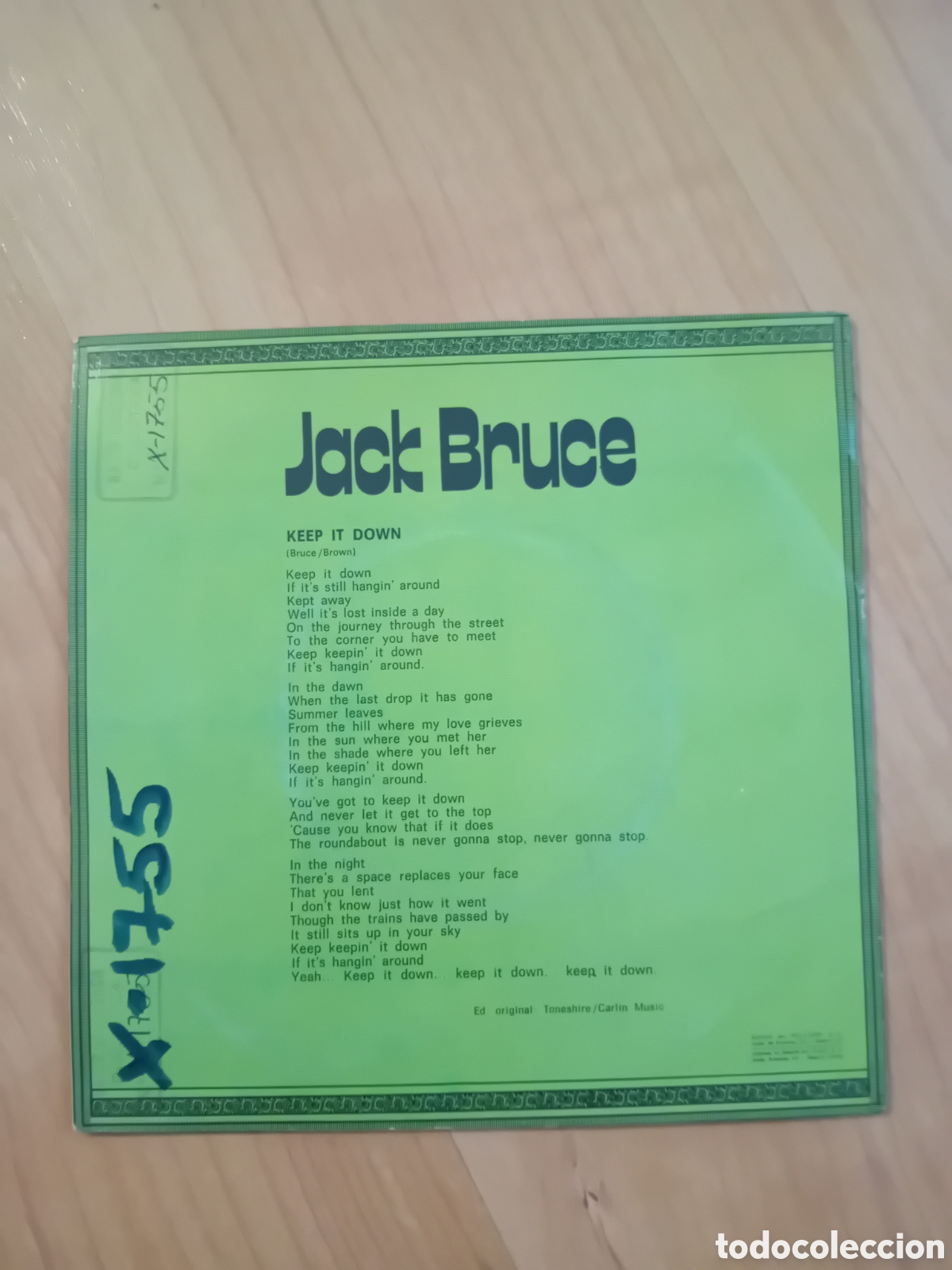 Discos de vinilo: JACK BRUCE. KEEP IT DOWN - Foto 2